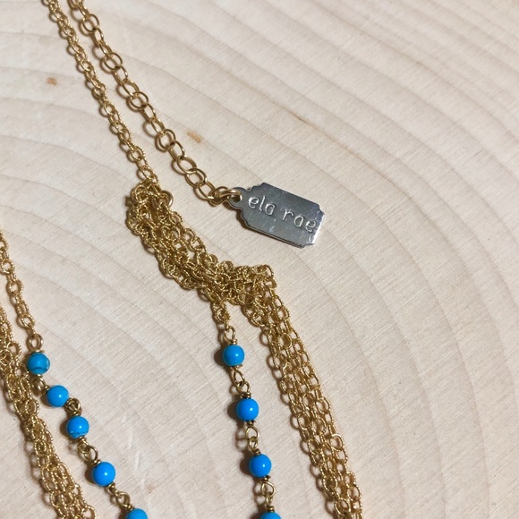 NEW Free People Ela Rae Delicate Tiered Anklet 14k Gold with Beads - Picture 6 of 14